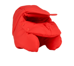 Burberry Padded Trapper Hat, Poly, Red, Sz OS, 3*